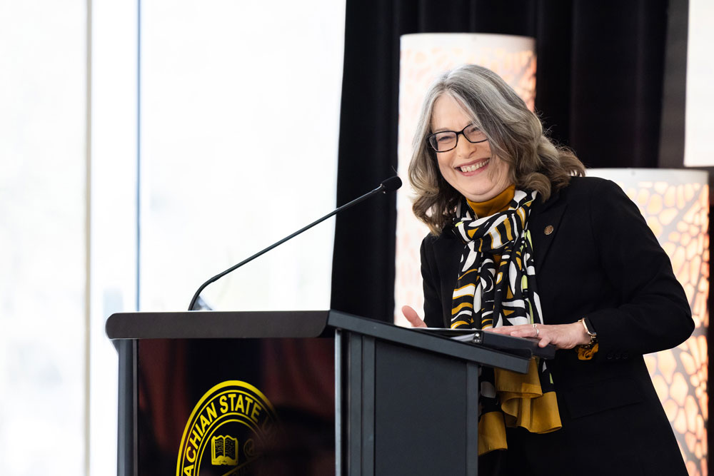 Dr. Heather Hulburt Norris at Announcement event